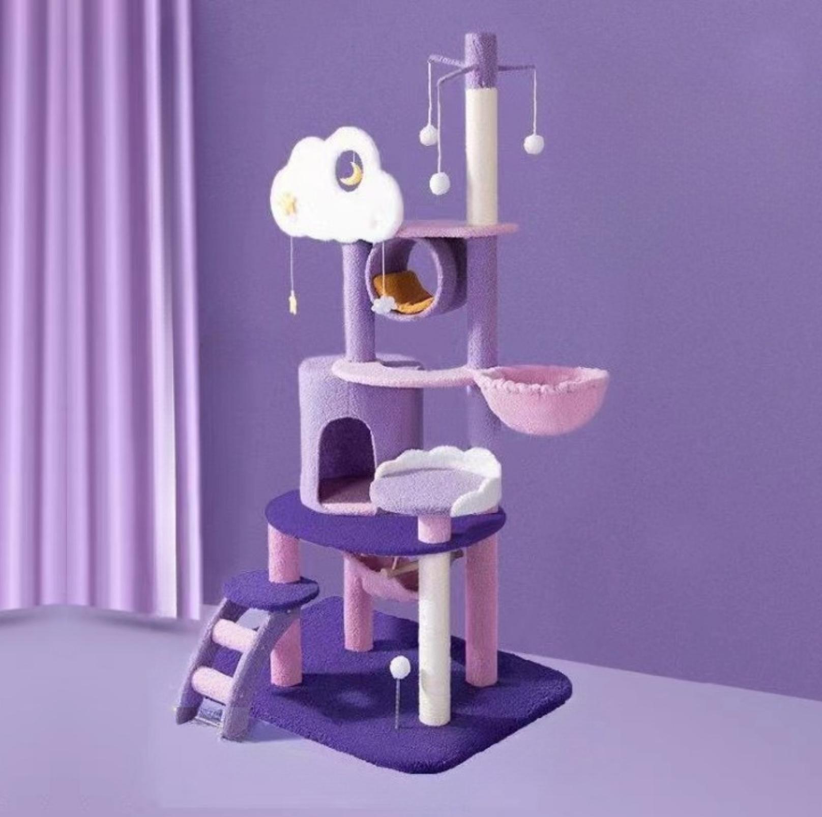 Cat tree in a calm home